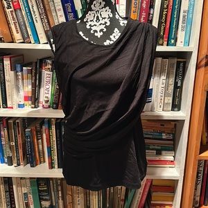 Vince Camuto fancy blouse with sheer overlay